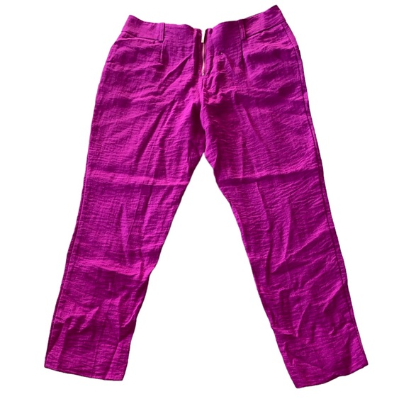 NWT Rachel Roy Drop Anchor Wild Orchid Magenta Cropped Pants - 10 - Picture 4 of 11